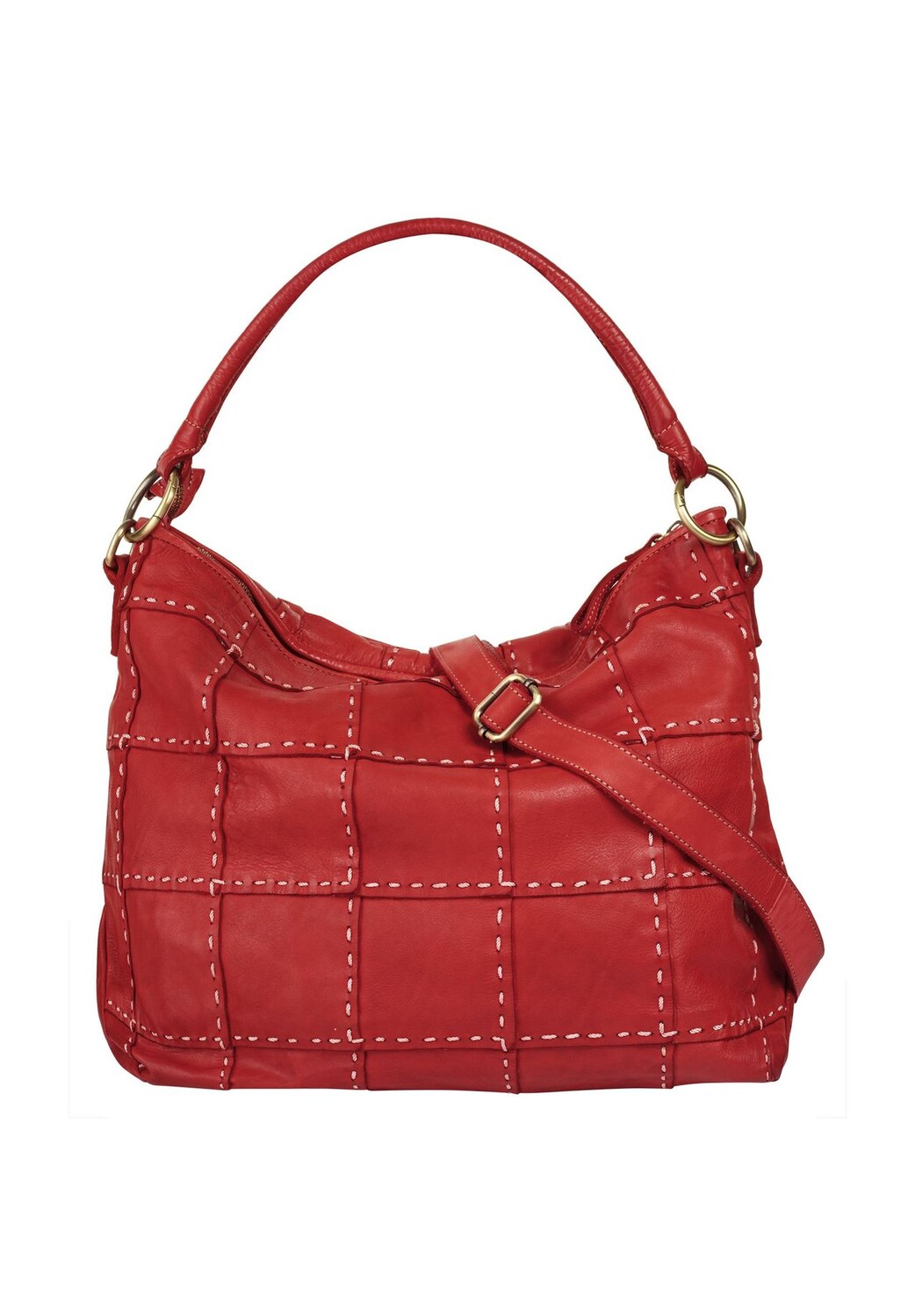 

Шопер, натуральная кожа, сделано в Италии Samantha Look, красный