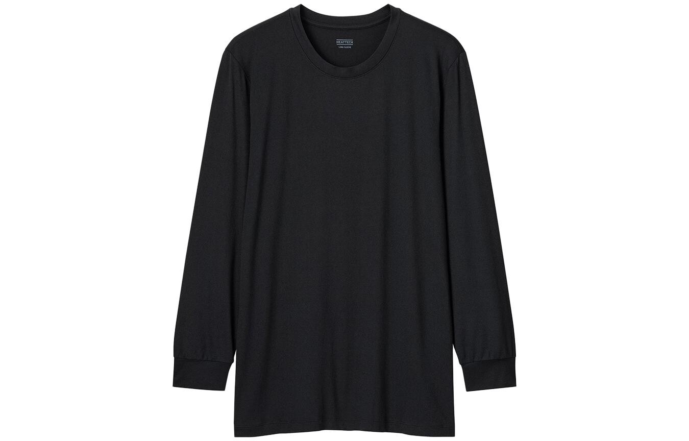 

Лонгслив Heattech Crew Neck T (9/4 рукава) Uniqlo, черный