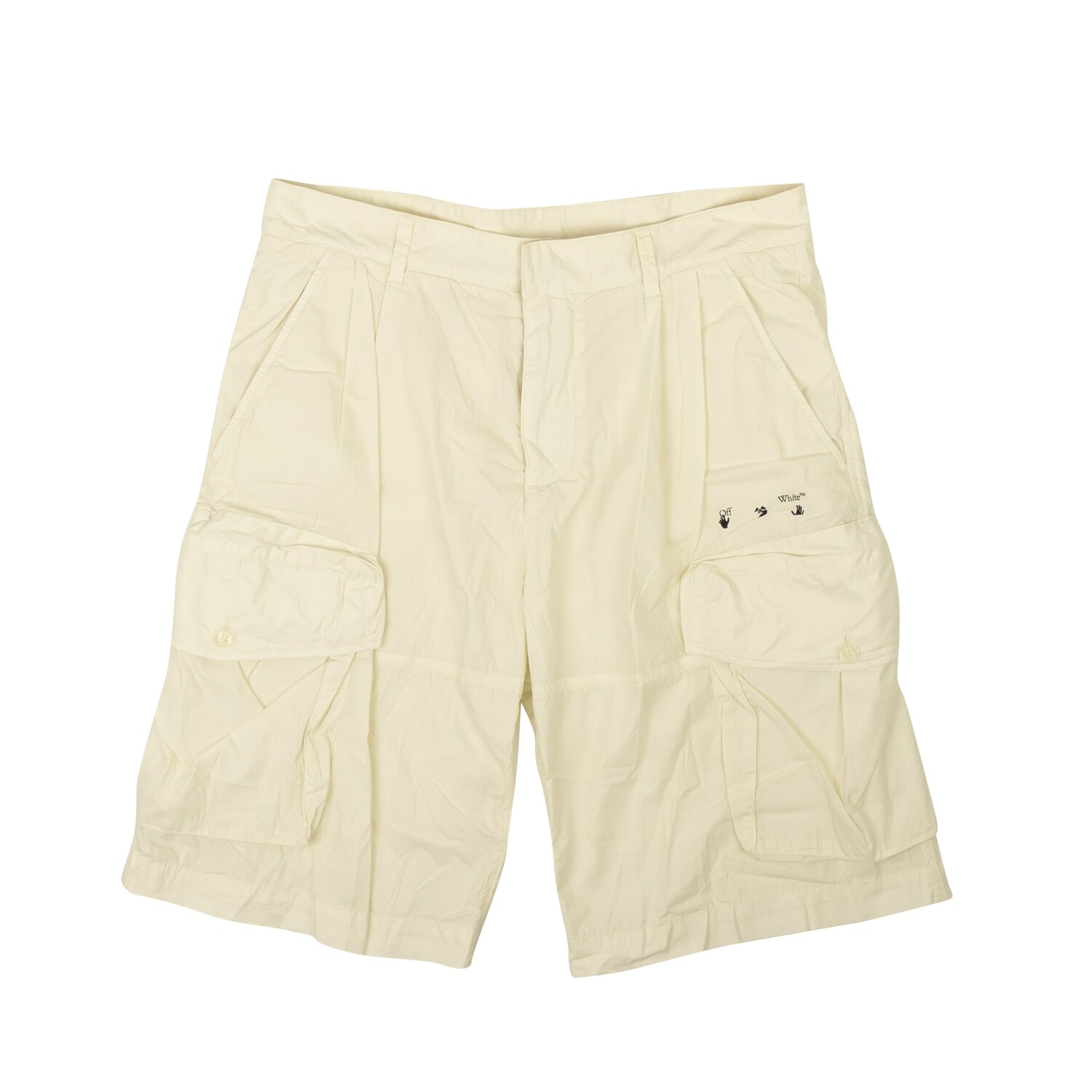 

Белые шорты в стиле милитари с логотипом OW Off-White, белый