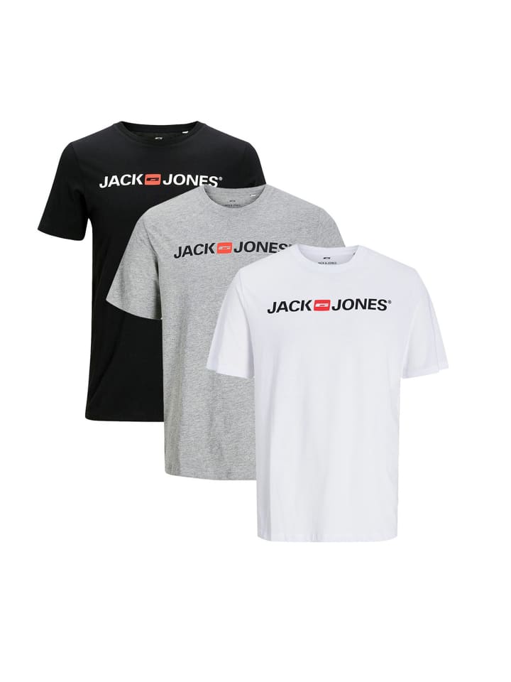 

Футболка Jack & Jones, цвет weiß/grau/schwarz