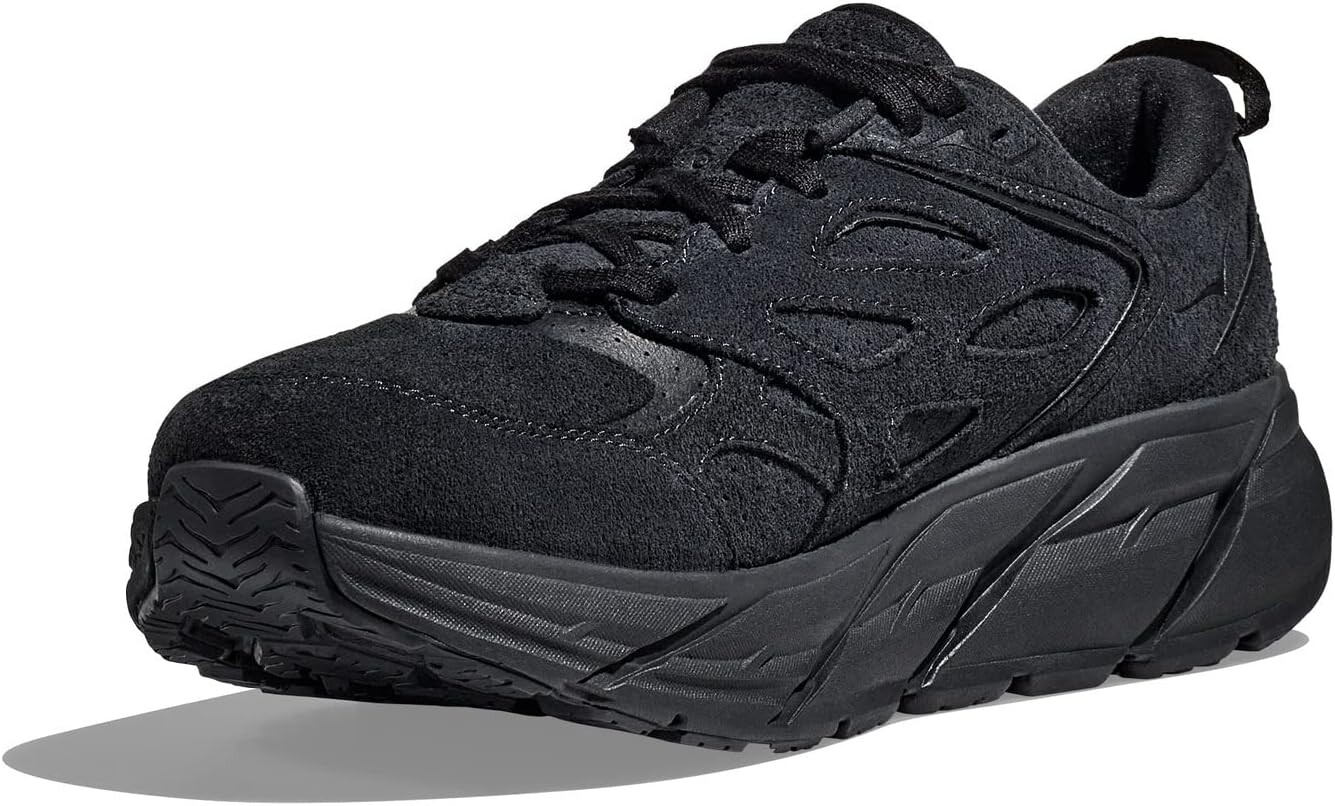 

Кроссовки Clifton L Suede Hoka, цвет Black/Black, Серый, Кроссовки Clifton L Suede Hoka, цвет Black/Black
