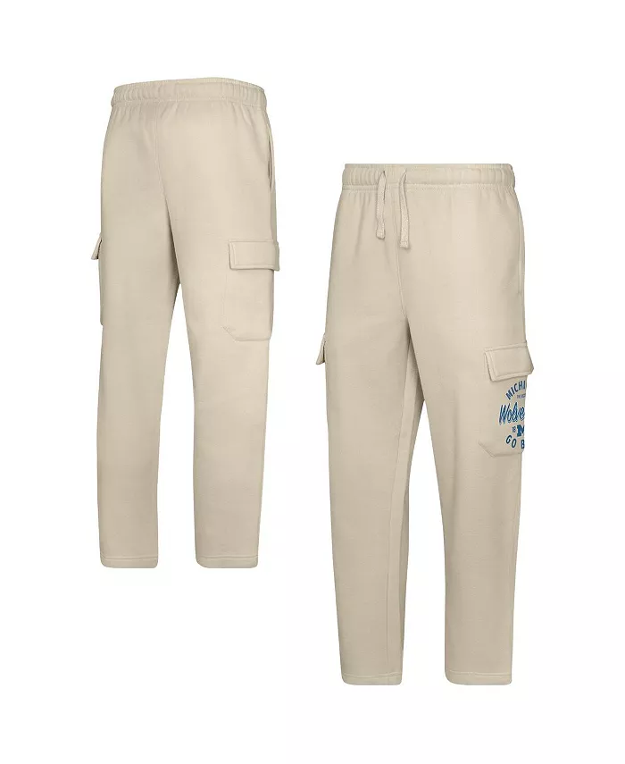 

Большие детские флисовые спортивные штаны Michigan Wolverines All Around The World в кремовом цвете Outerstuff