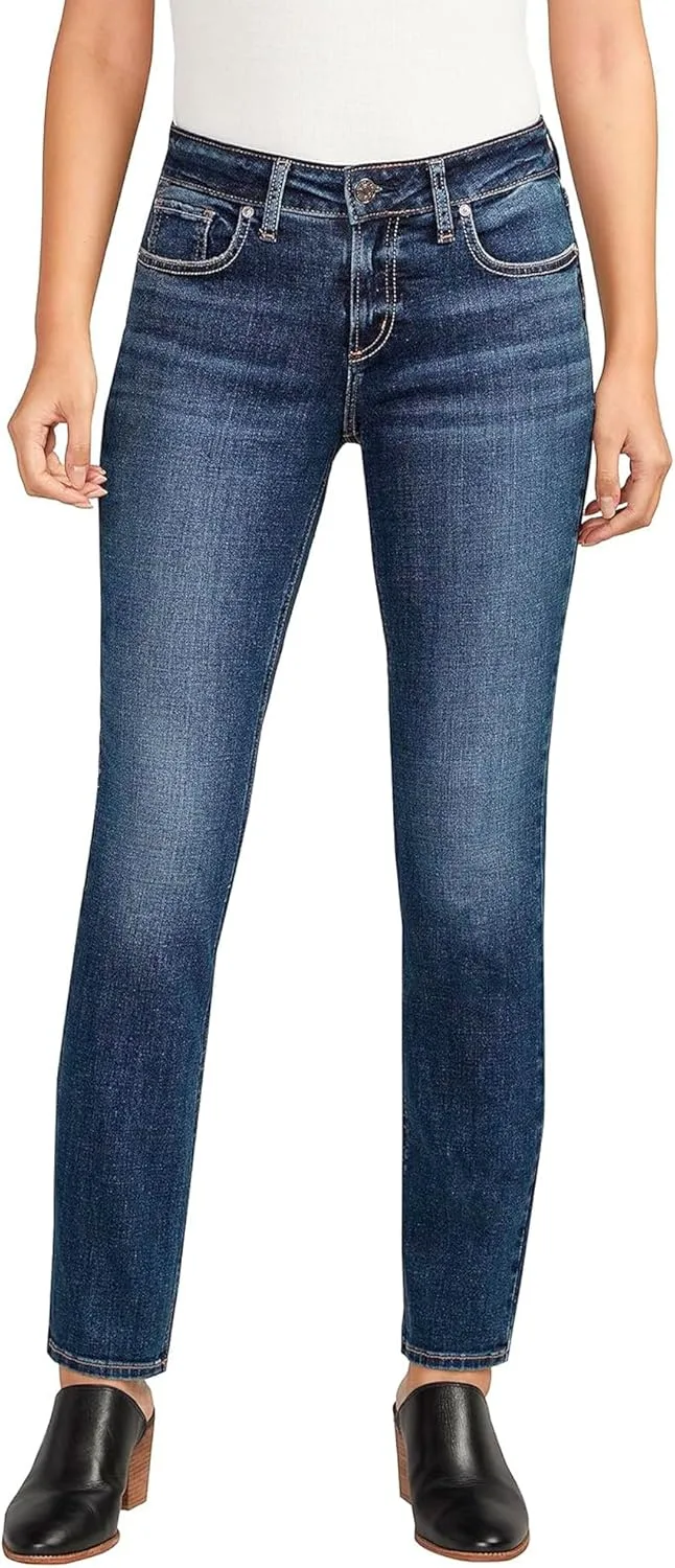 

Silver Jeans Co. Женские джинсы Elyse Mid Rise Straight Leg