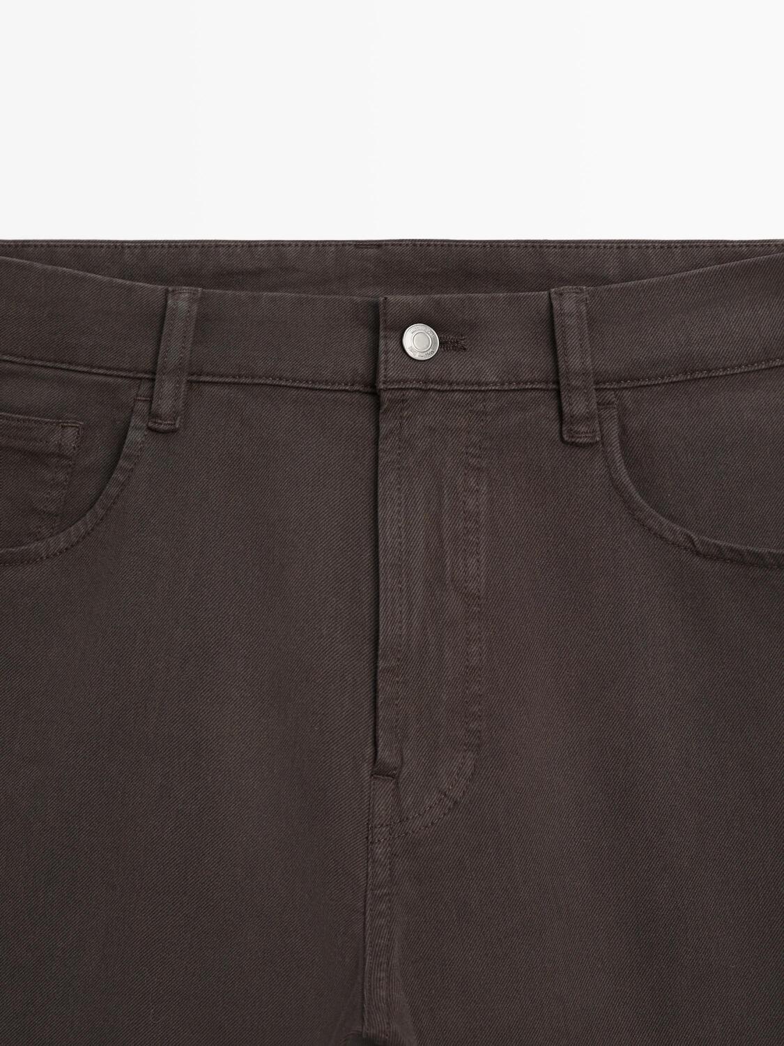 Джинсы зауженного к низу кроя Massimo Dutti, brown — фото 4