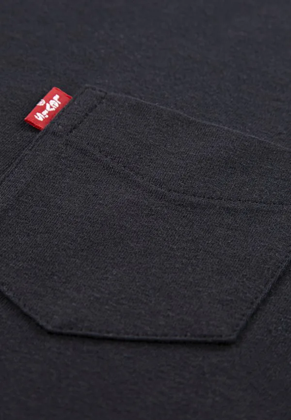 Футболка с карманом в виде заката, базовая футболка Levi'S, Jet Black — фото 3