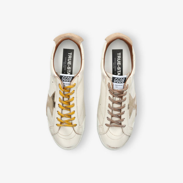 Кроссовки Golden Goose True-Star на низкой подошве, белый / золотой — фото 2