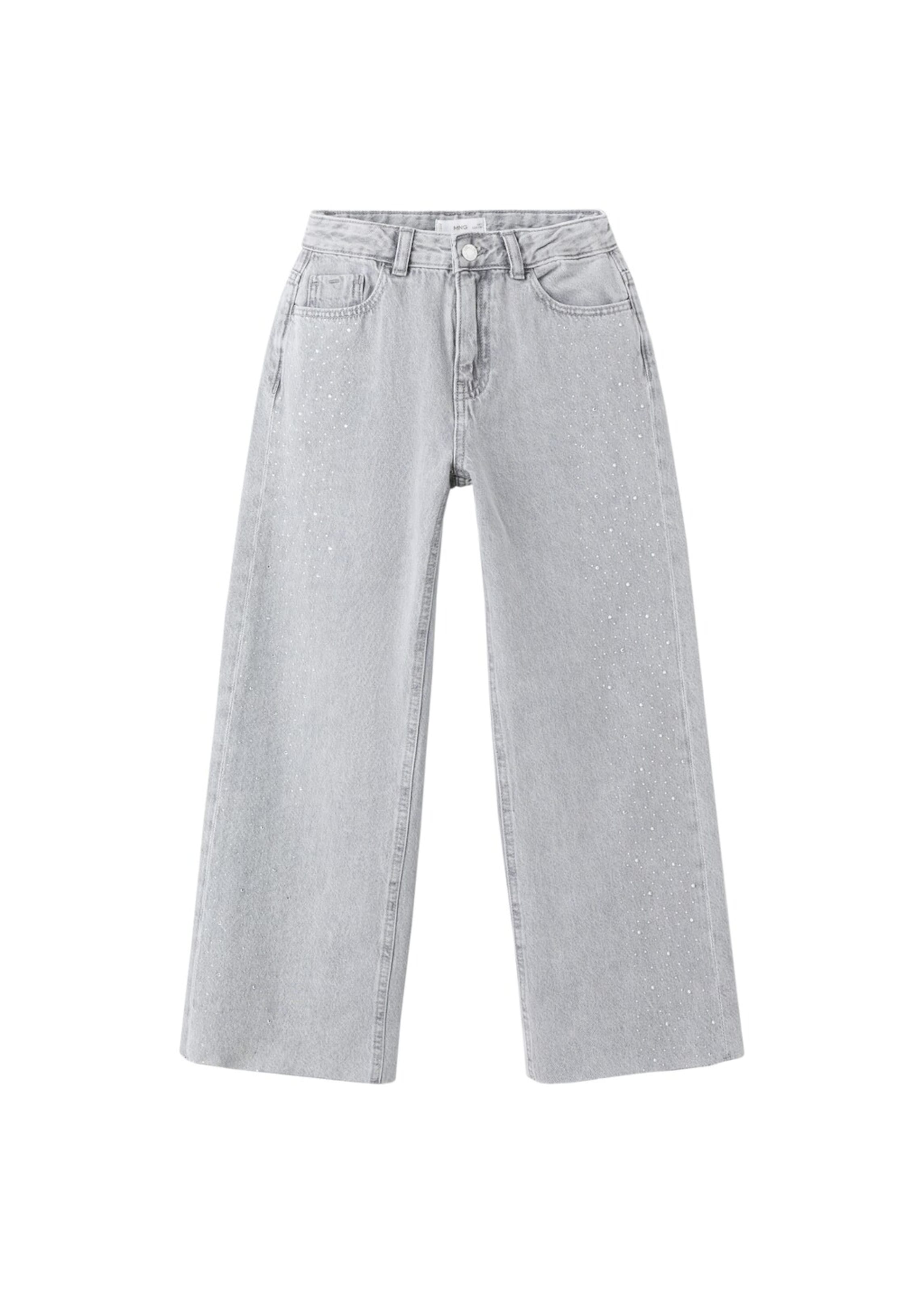 

MANGO KIDS Джинсы с широкими штанинами в сером дениме