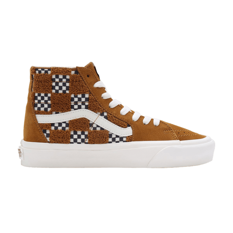

Кроссовки Vans Sk8-Hi Tapered 'Tufted Check - Golden Brown', коричневый