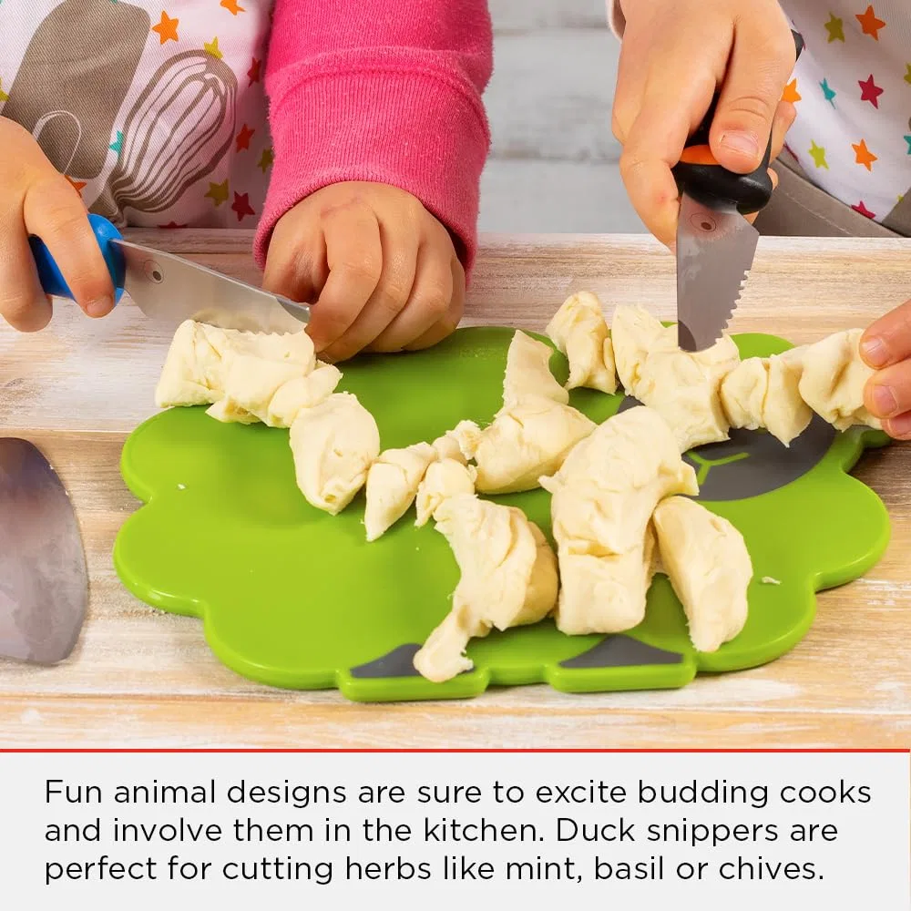 Детский кухонный набор ножей и ножниц «KinderKitchen» розово-фиолетовый от Kuhn Rikon — фото 3