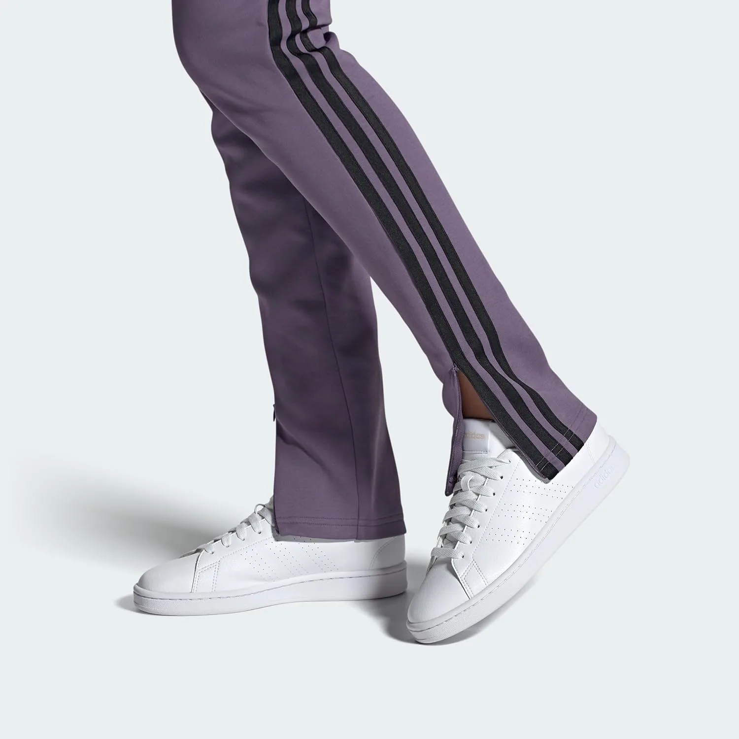 Мужские низкие кроссовки Adidas Advantage (не для футбола), белый/сиреневый — фото 2