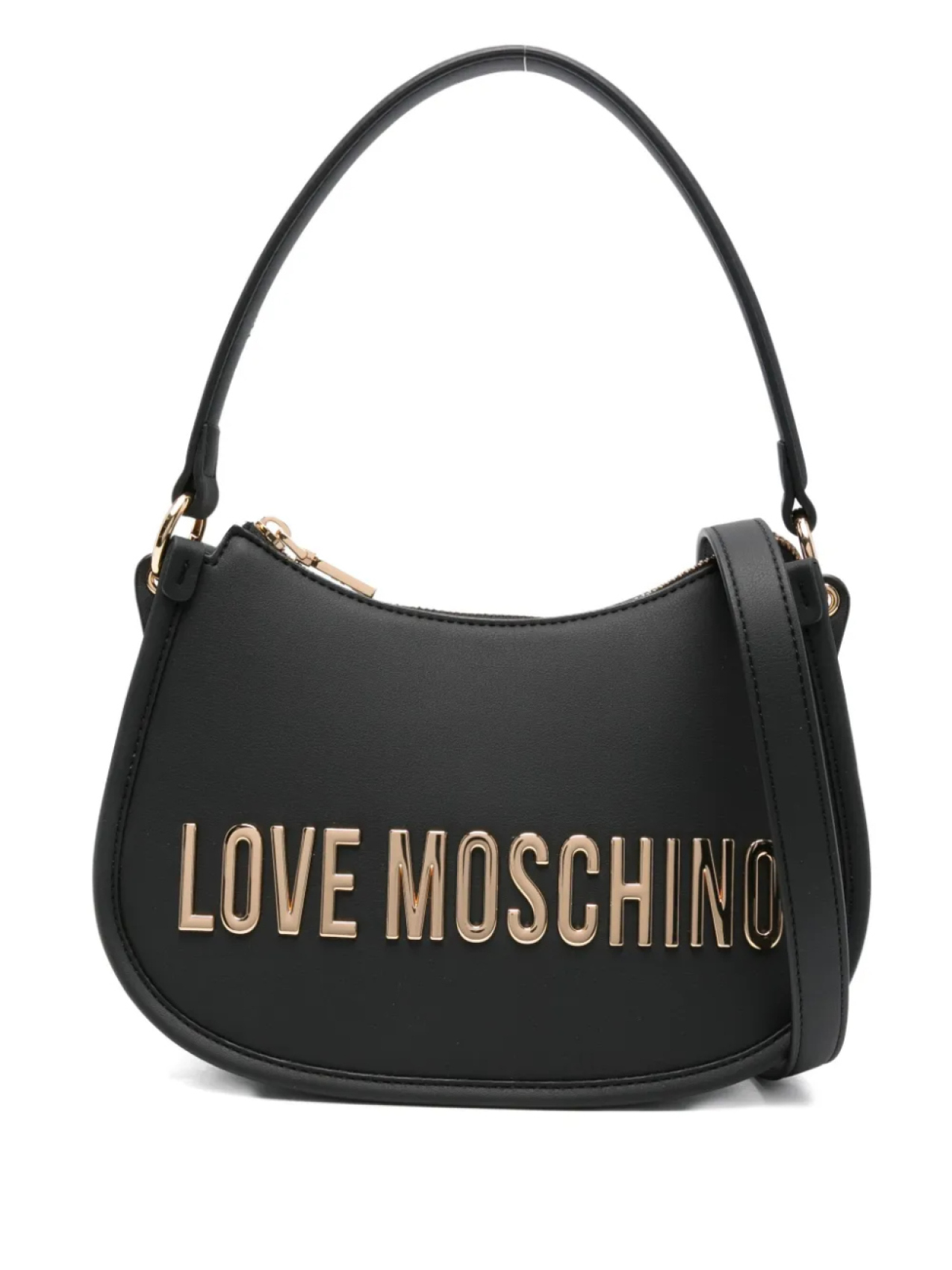 

Сумка на плечо с закругленными краями и логотипом Love Moschino, черный