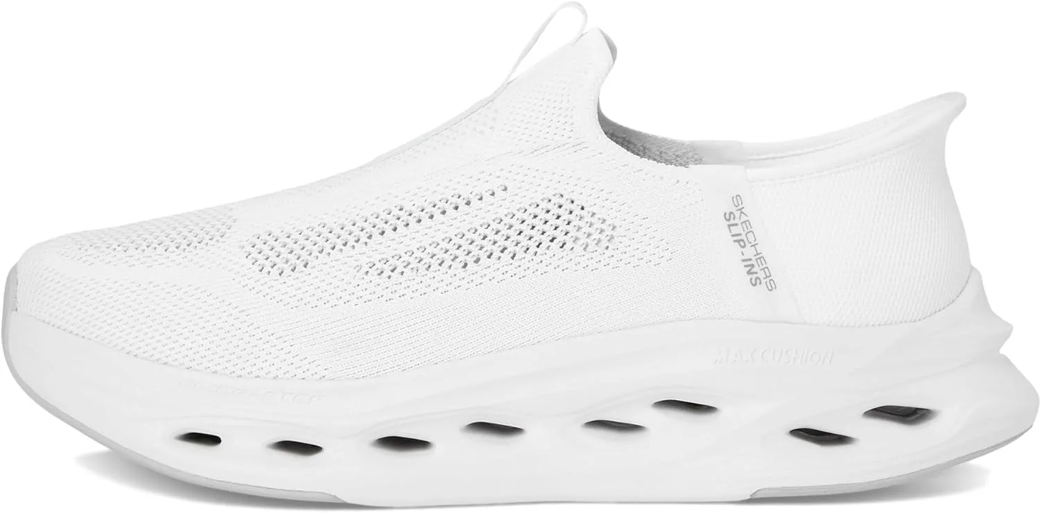 Мужские кроссовки Skechers Max Cushioning Glide Step Euclid Hands Free без шнурков, белый — фото 4