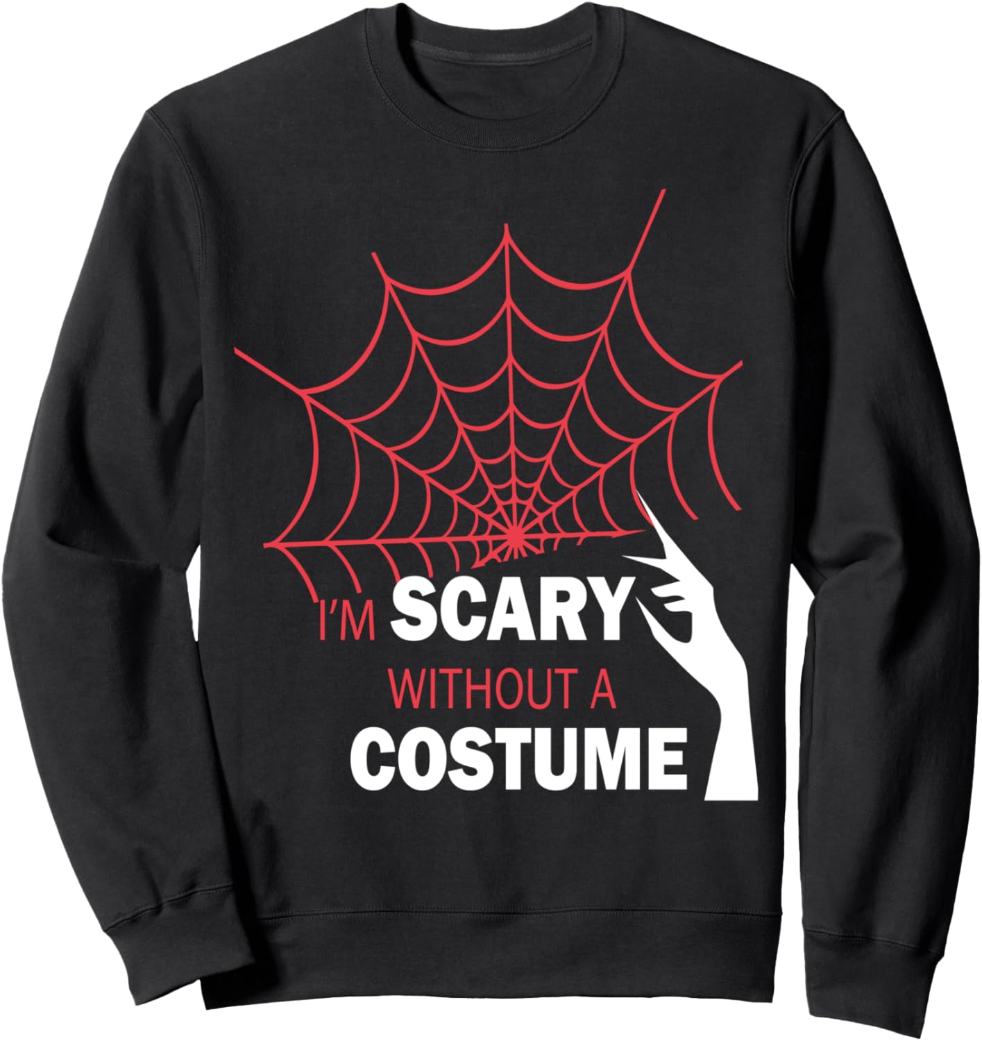 

Страшная толстовка без костюма на Хэллоуин Scary Without Costumes Apparel, черный