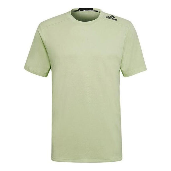 

Футболка Men's adidas Solid Color Logo Printing Round Neck Short Sleeve Green T-Shirt, мультиколор