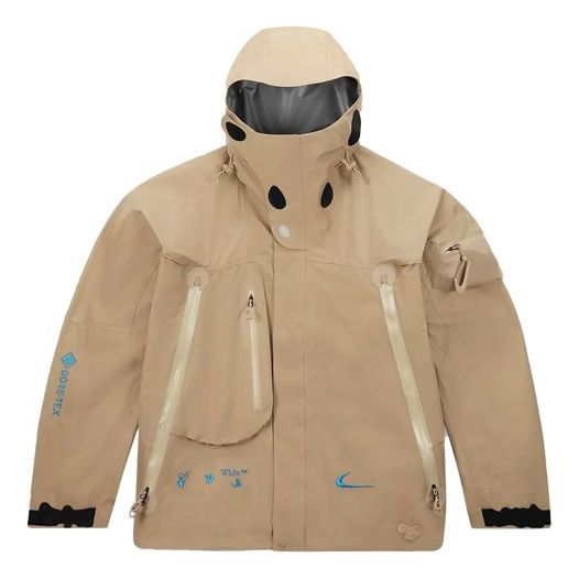 

Куртка x off-white gore-tex jacket 'khaki' Nike, хаки