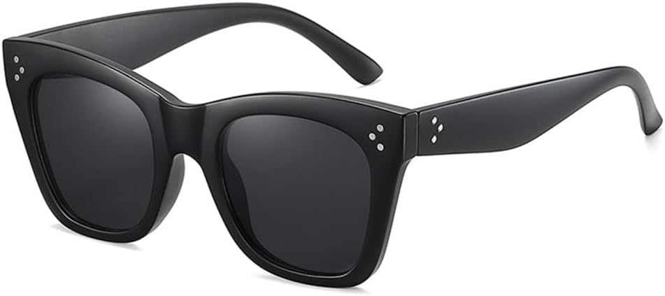 

Ретро-солнцезащитные очки «кошачий глаз» для женщин, с декоративными заклепками, солнцезащитные очки UV400 для мужчин, градиентные солнцезащитные очки generic, Black Light Gray