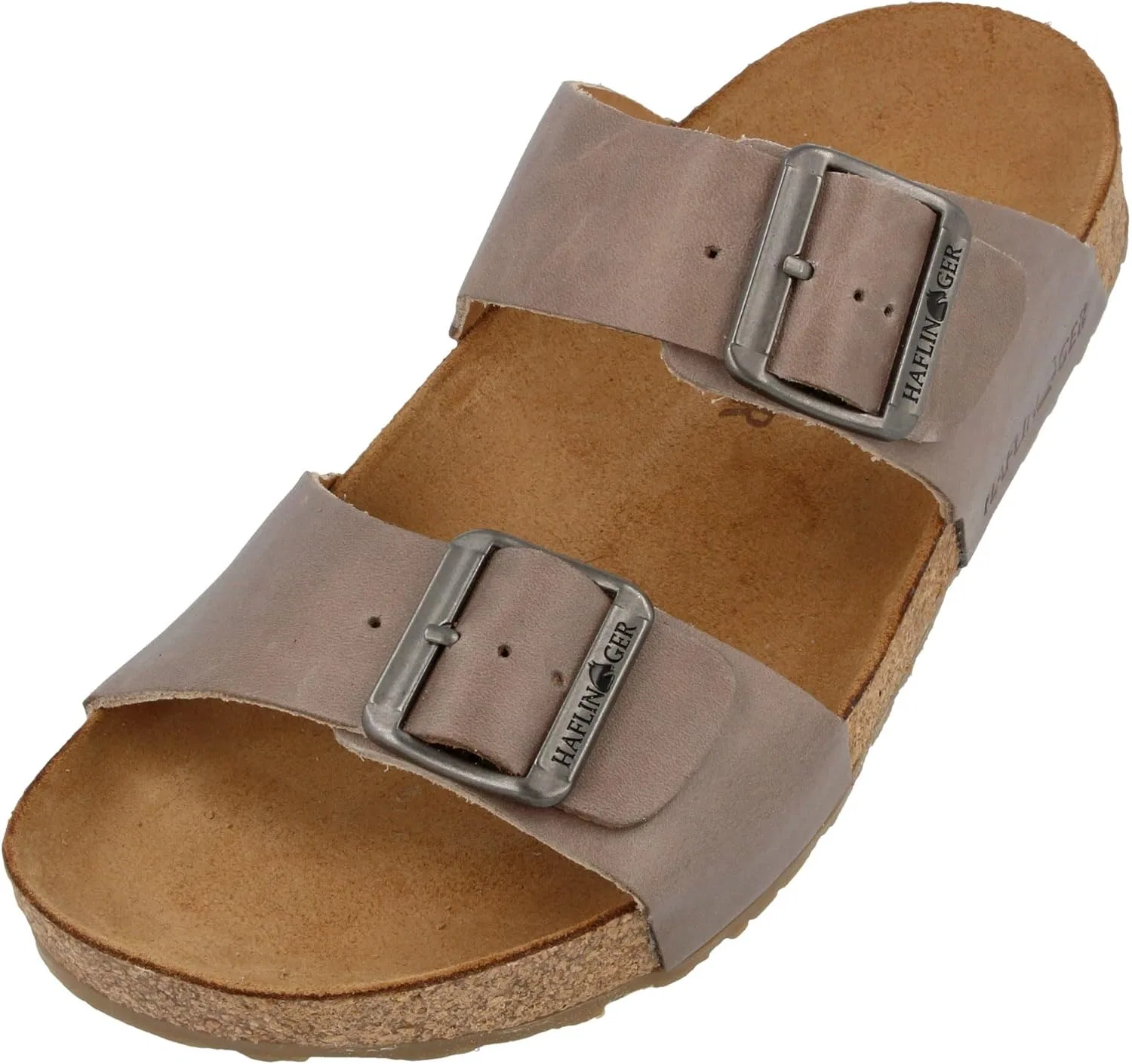 HAFLINGER Bio Andrea Кожаные мюли и сандалии, Pearl Grey Country