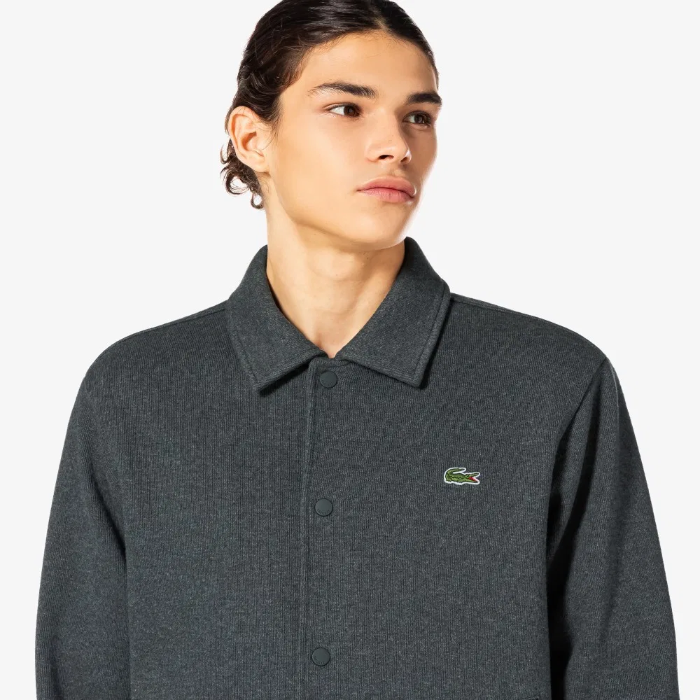 Мужской серый свитшот-бомбер из рипстопа от Lacoste — фото 2