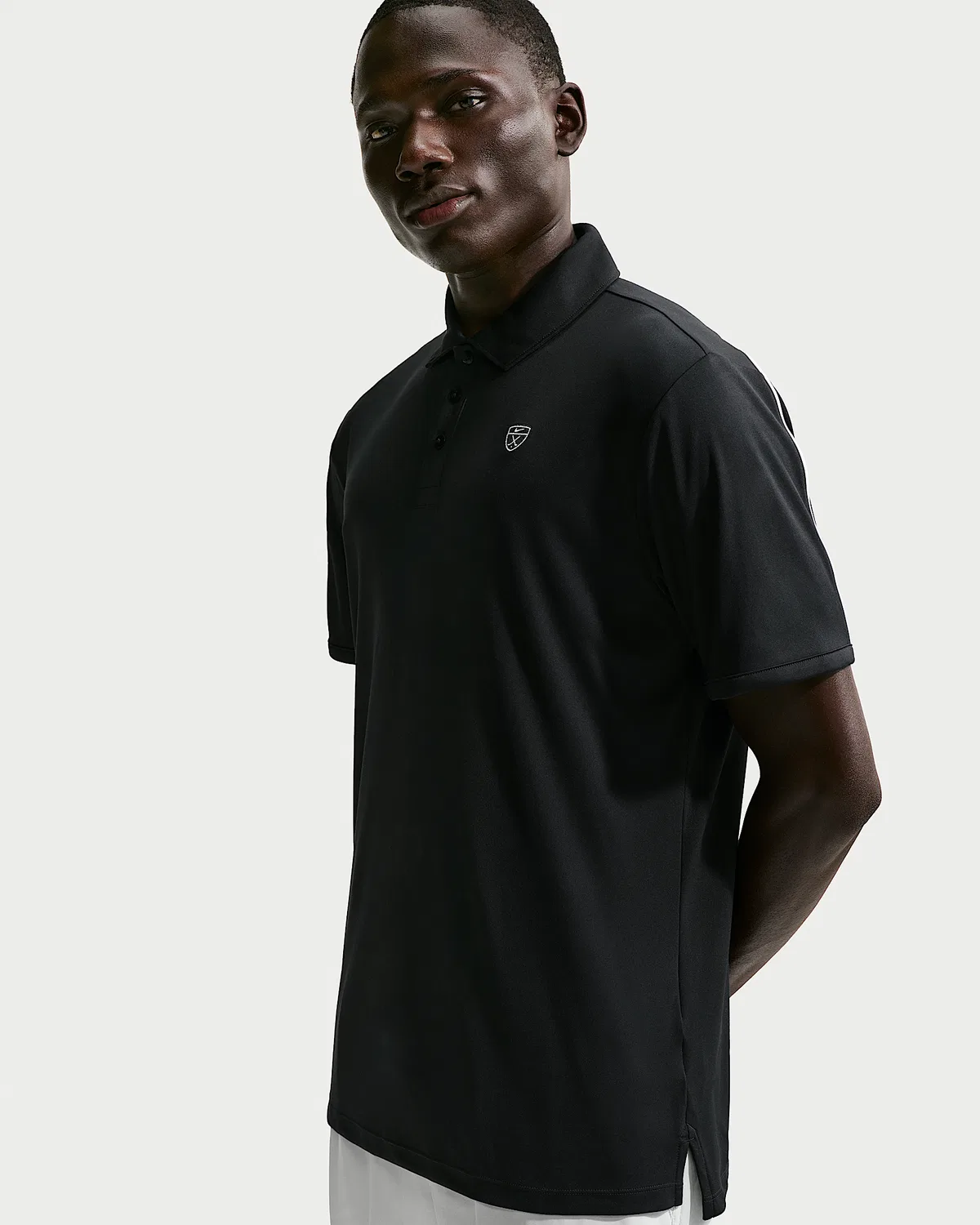 Мужское поло Nike Par Dri-FIT с логотипом на груди, Black/White