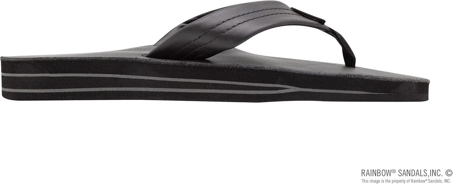 Мужские сандалии Rainbow из двухслойной кожи с поддержкой свода стопы Rainbow Sandals, Classic Black — фото 4