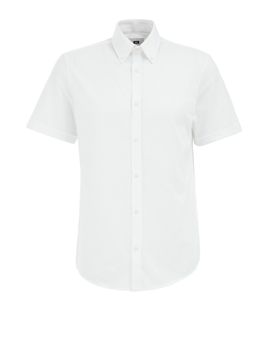 

Рубашка Slim Fit на пуговицах WE Fashion, белый