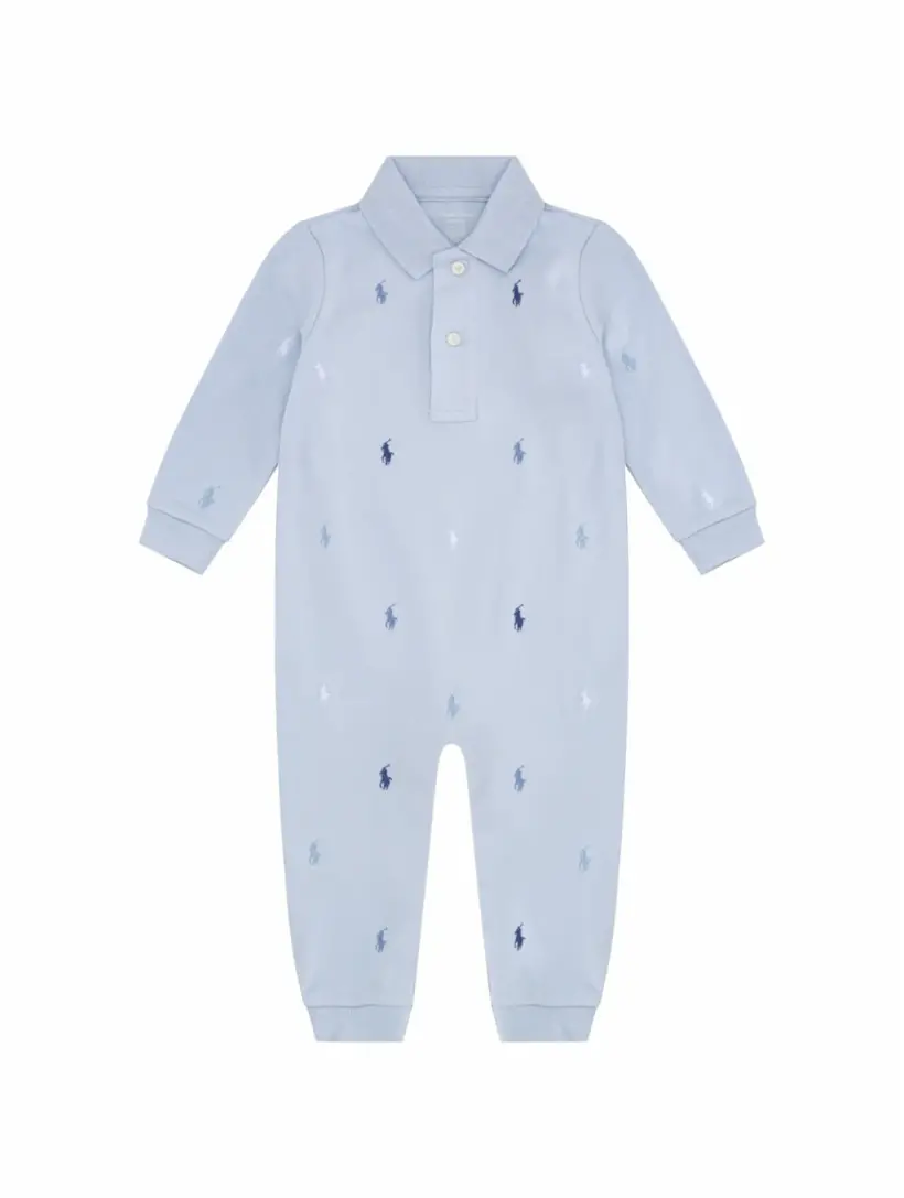 

Хлопковое боди с монограммой Ralph Lauren, голубой