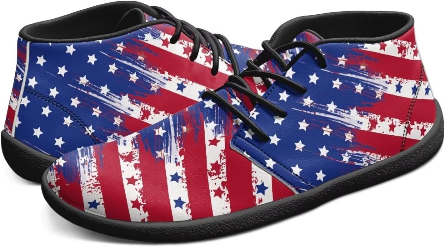 

Мужские кроссовки Tomeusey с широкой носочной частью, низкие, босоногого типа, с подошвой с нулевым уклоном, для бега по дороге, повседневные кроссовки и обувь для прогулок, American Flag