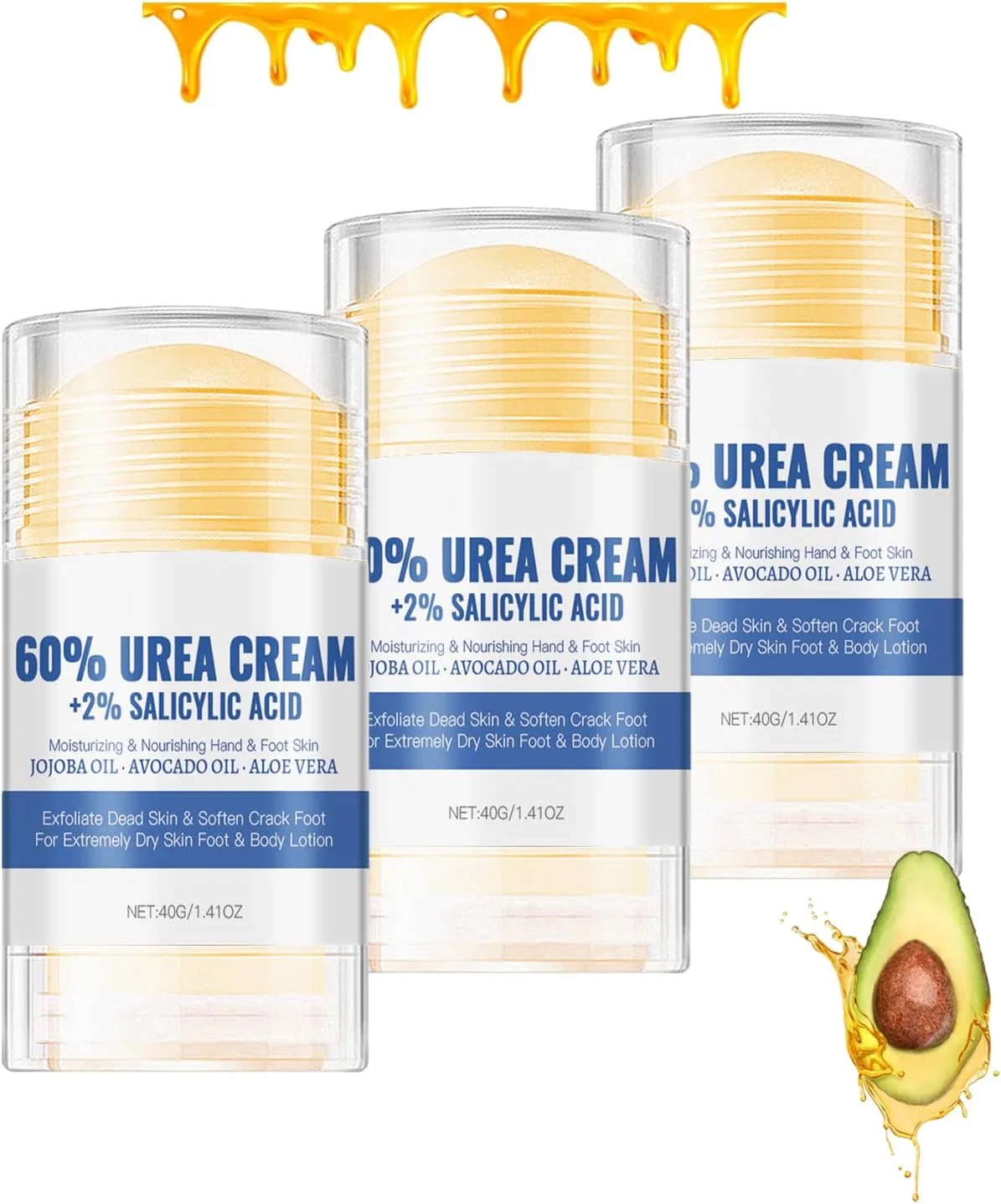 Крем для ног с мочевиной 60% SKZKK, 3 шт., 40 г