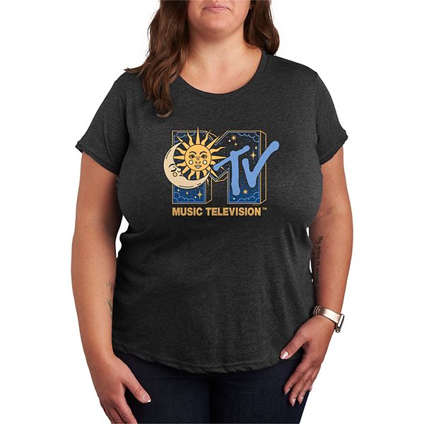 

Футболка с принтом MTV Celestial Logo Plus size Licensed Character, Heather Charcoal, Черный, Футболка с принтом MTV Celestial Logo Plus size Licensed Character, Heather Charcoal