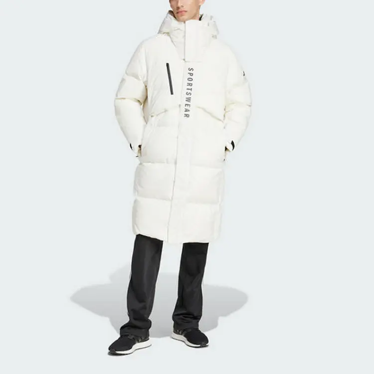 Adidas Мужская спортивная пуховая куртка белая, White — фото 4