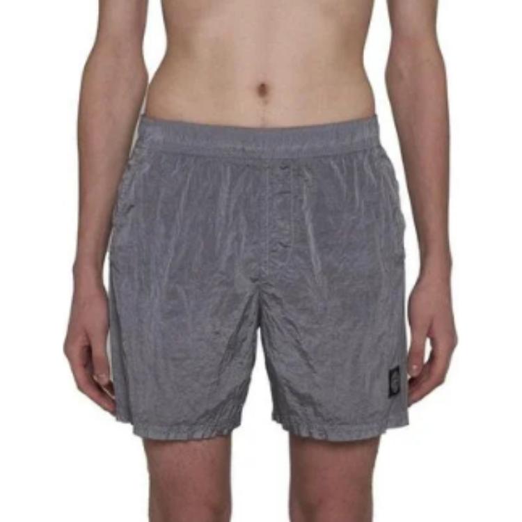Обычные нейлоновые плавки STONE ISLAND, серый/пыльно-серый — фото 3