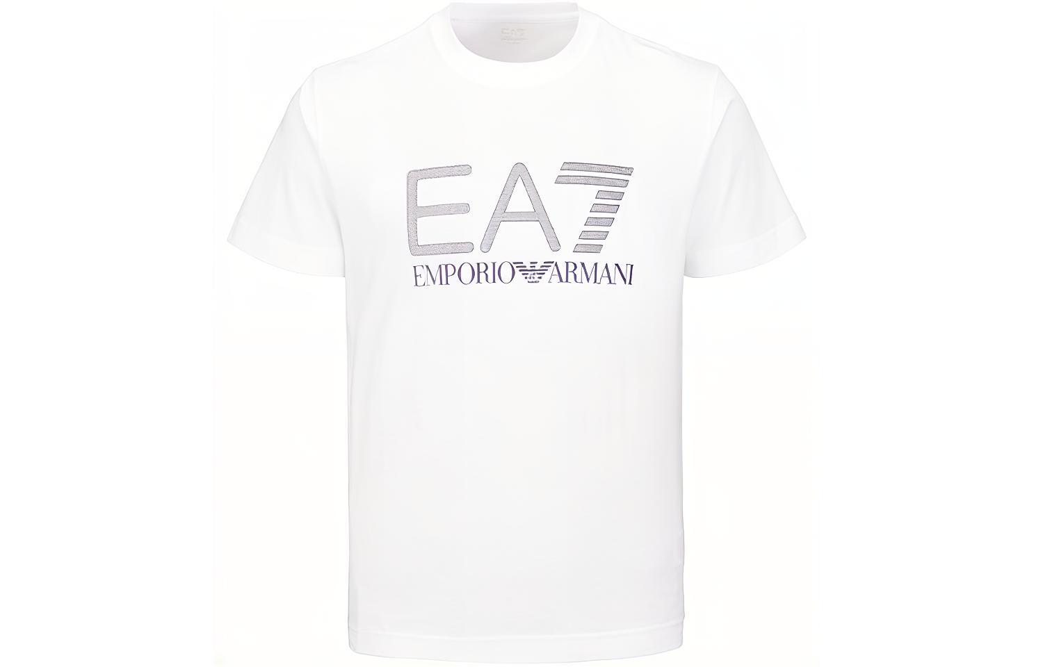 EMPORIO ARMANI Футболка EA7 мужская белая — фото 3