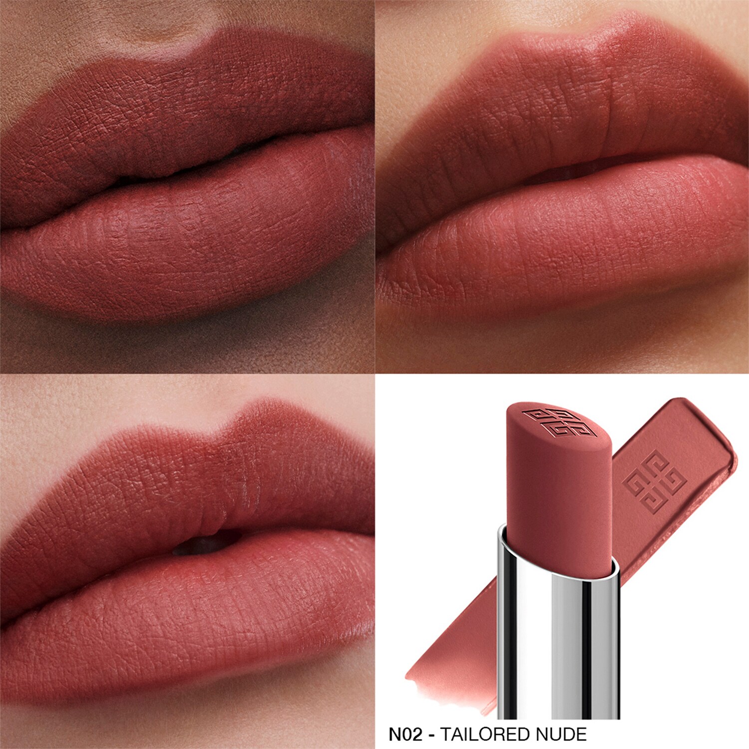 Стойкая матовая помада Le Rouge Velvet Matte Givenchy, N02 - Tailored Nude (2,3 g) — фото 2