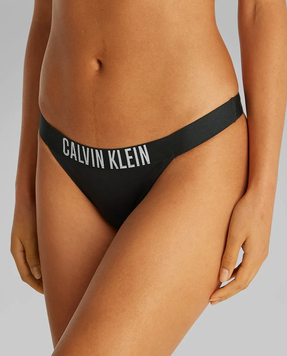 

Плавки бразильского бикини с логотипом на поясе Calvin Klein, черный