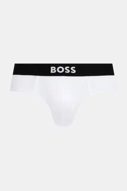 Боксеры мужские из хлопка с эластаном HipBr 3 шт BOSS, белый — фото 2