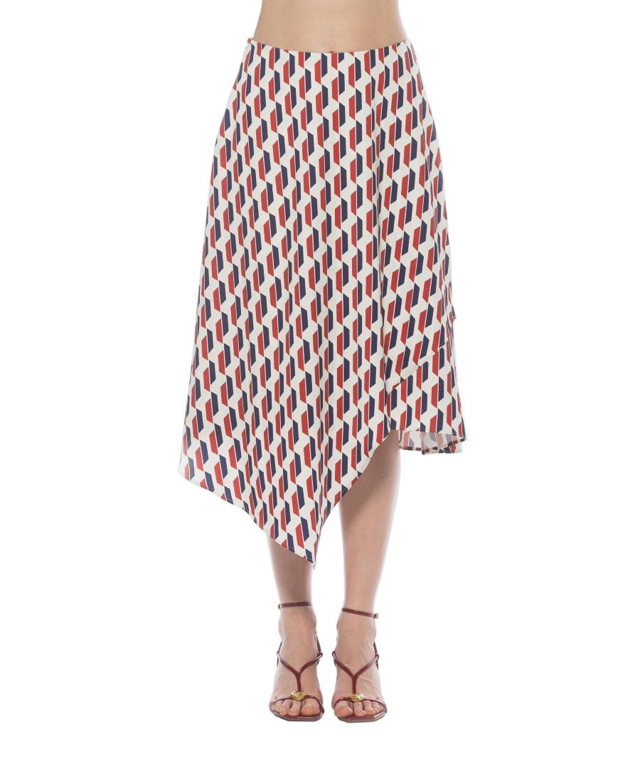 

Женская асимметричная юбка миди Jess Alexia Admor, Red geo