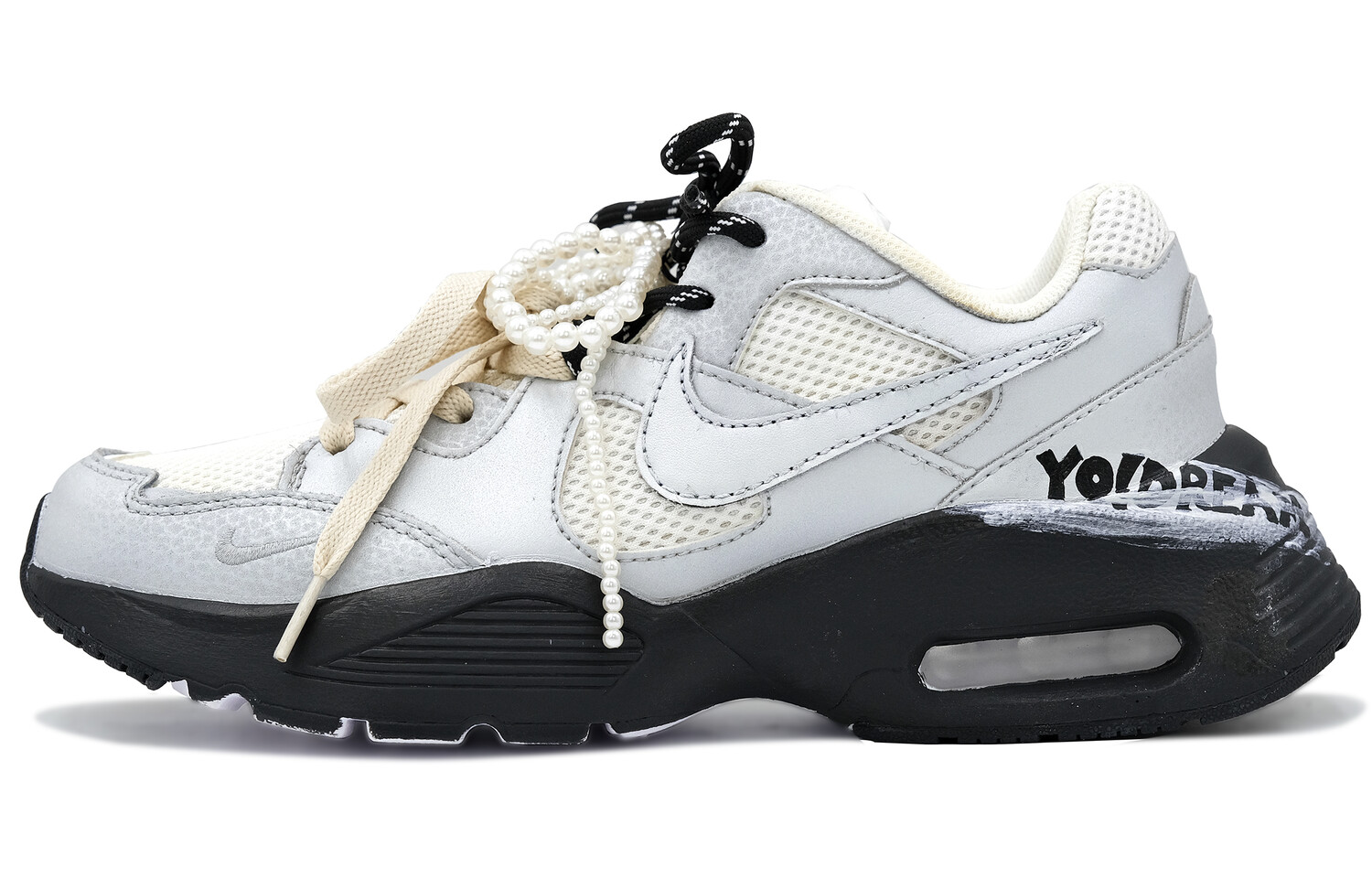 

Кроссовки Air Max Fusion женские с низким верхом, черные/серебристые Nike