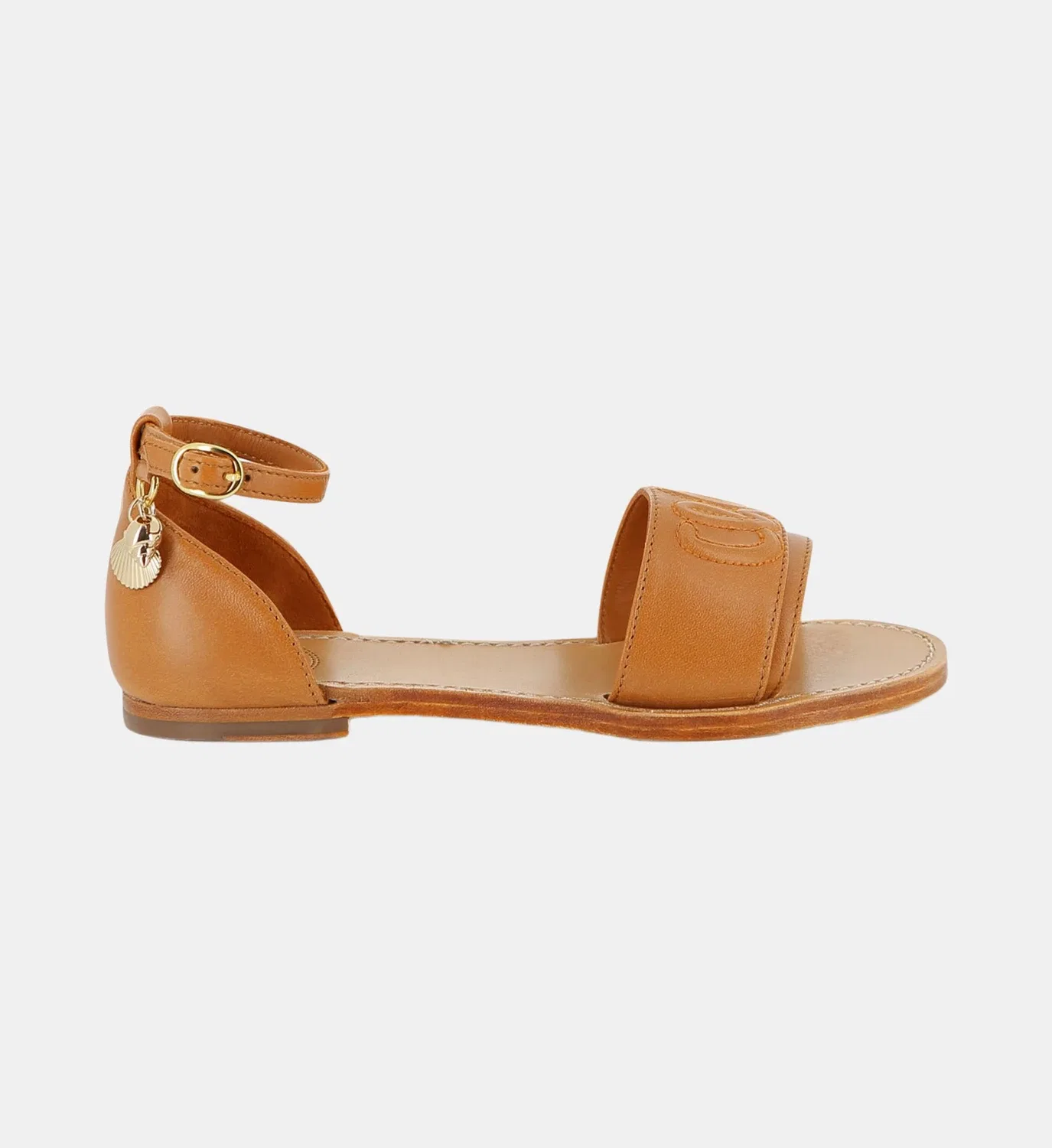 Сандалии на ремешках Chloé Kids, коричневый