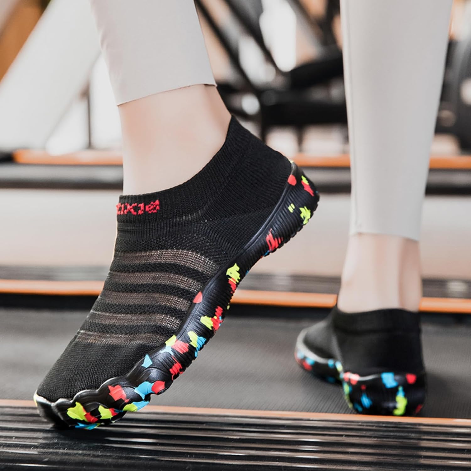 Женские босоножки Kubbon Barefoot Быстро сохнущие аква-ботинки Босоножки с широким носком Нескользящая обувь для походов Босоножки для спорта и тренировок в зале, черный — фото 3