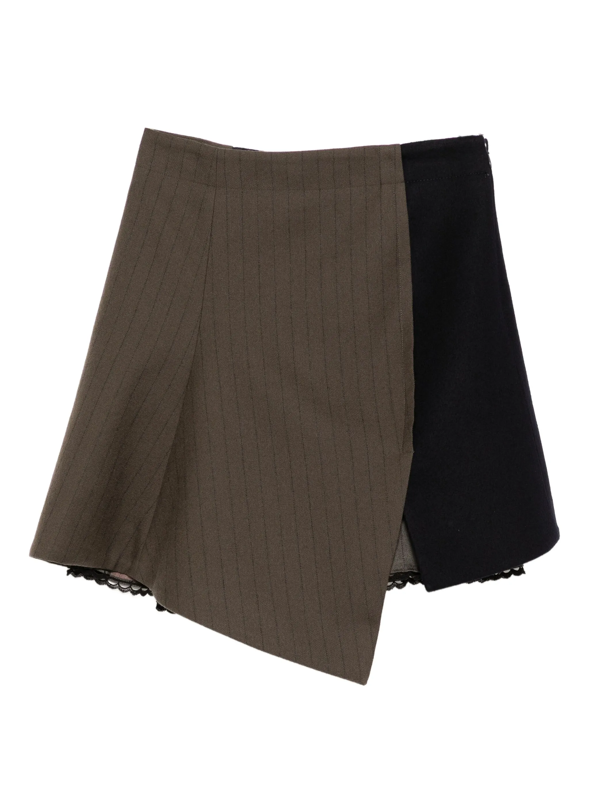 

Юбка в полоску Sacai, зеленый