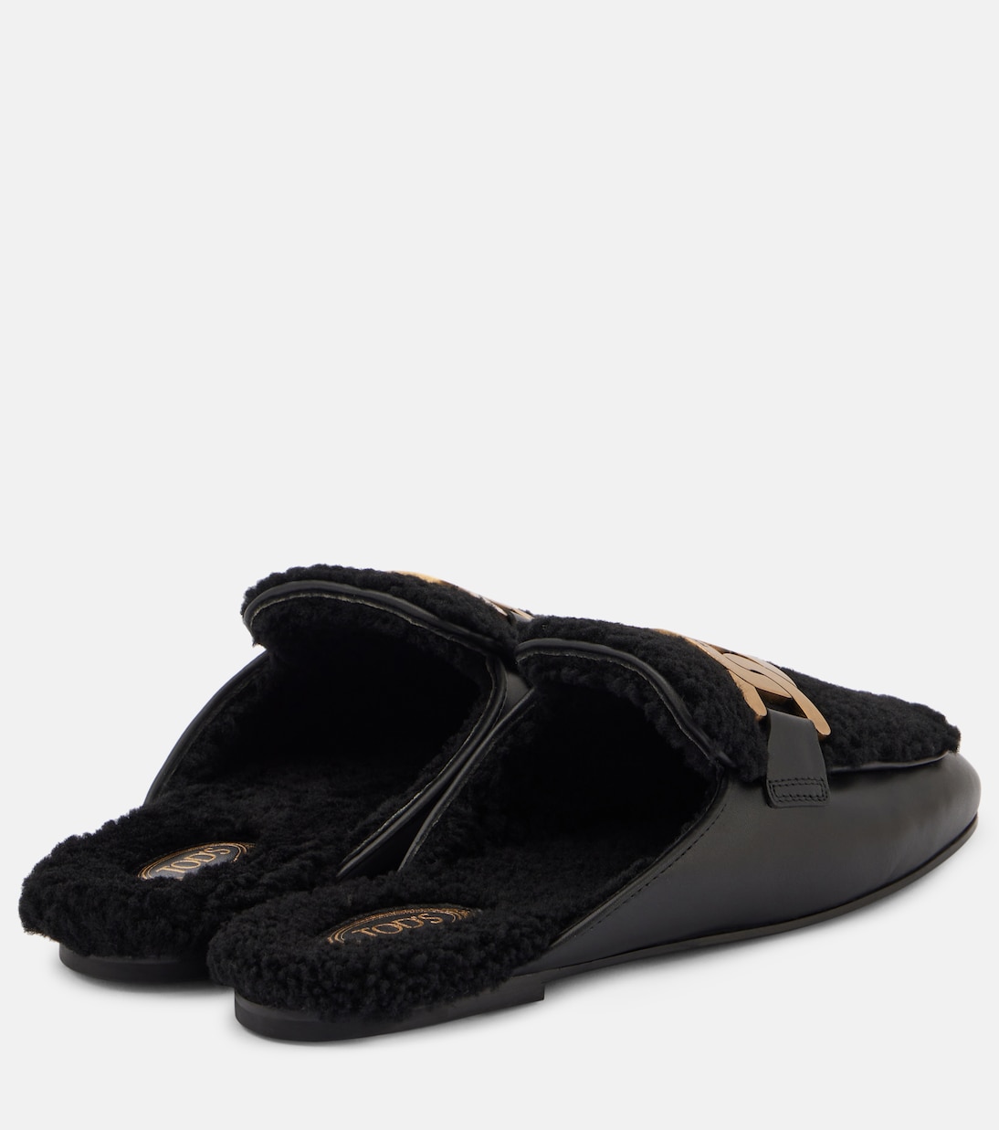 Мюли Catena Kate из овчины и кожи Tod's, Nero — фото 2