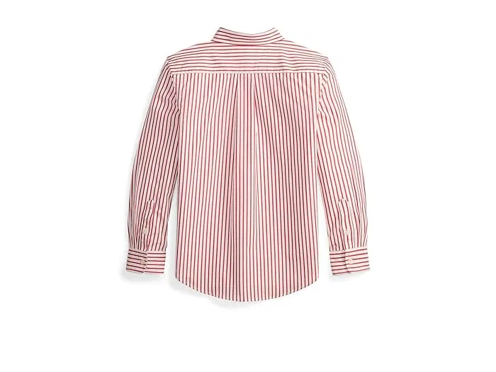 Рубашка хлопковая поплин Plaid Cotton Poplin Shirt Polo Ralph Lauren Kids, Nantucket Red/White — фото 2