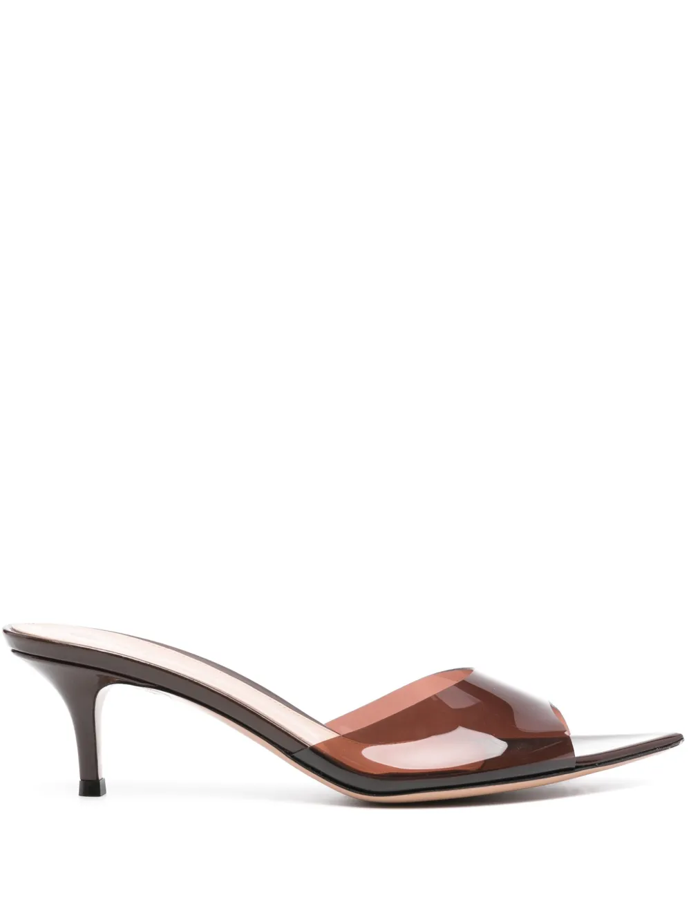 Прозрачные мюли Elle 55 Gianvito Rossi, коричневый