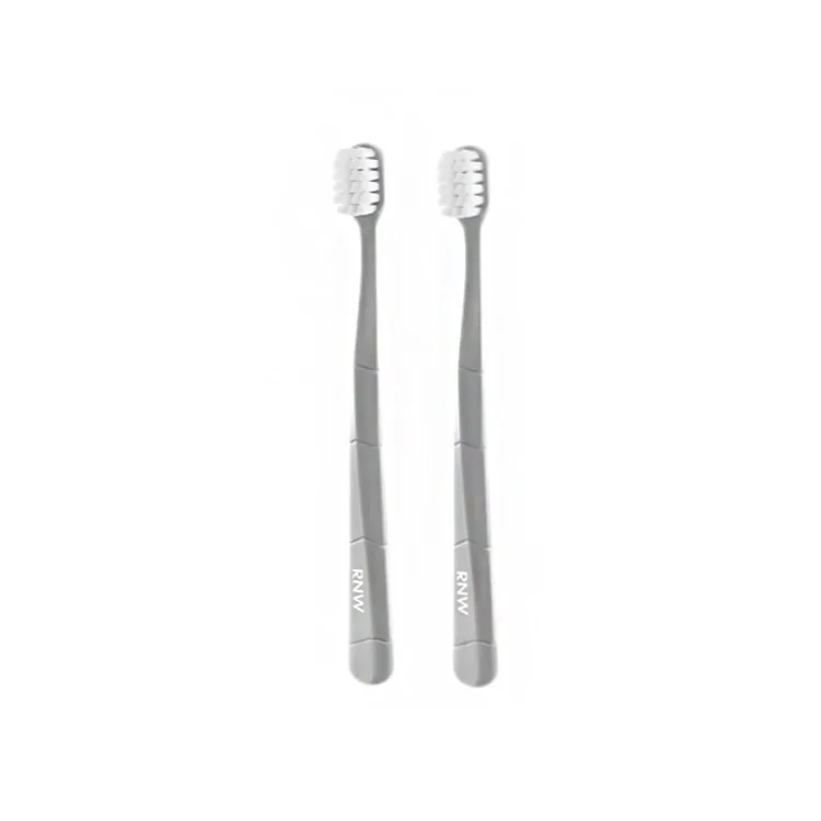 RNW Ультрамягкая зубная щетка для защиты десен, 4 шт, Large Head Gray Toothbrush*2