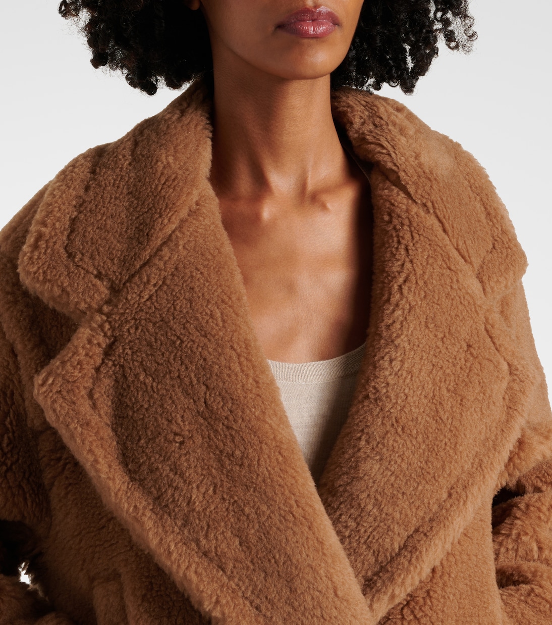 Пальто из верблюжьей шерсти и шелка Гардоне Max Mara, Cammello — фото 4