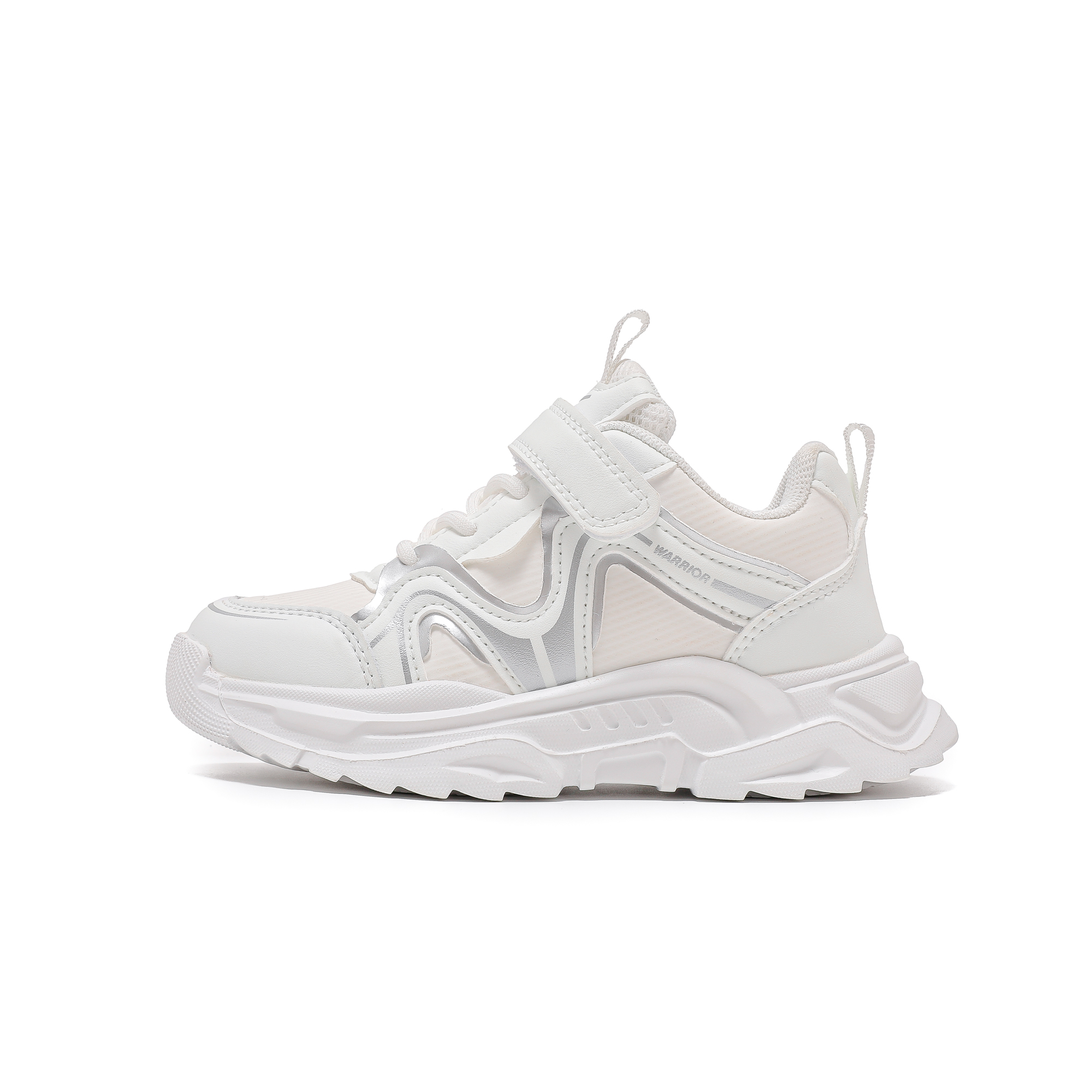 

Детские кроссовки с низким верхом, устойчивые к скольжению и износу WARRIOR, белый