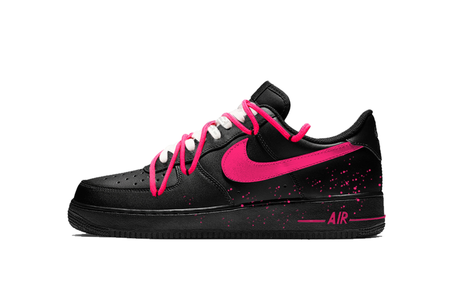 

Nike Air Force 1 Dark Night Electronic Music устойчивые к истиранию низкие скейтбордские кроссовки унисекс черно-розовые, цвет Black Pink