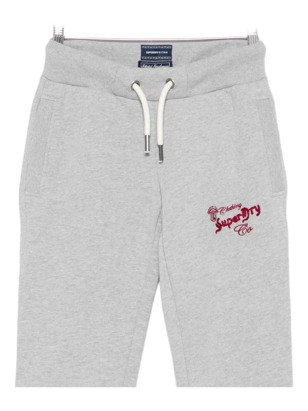 Спортивные штаны с вышитым логотипом Superdry, серый — фото 3