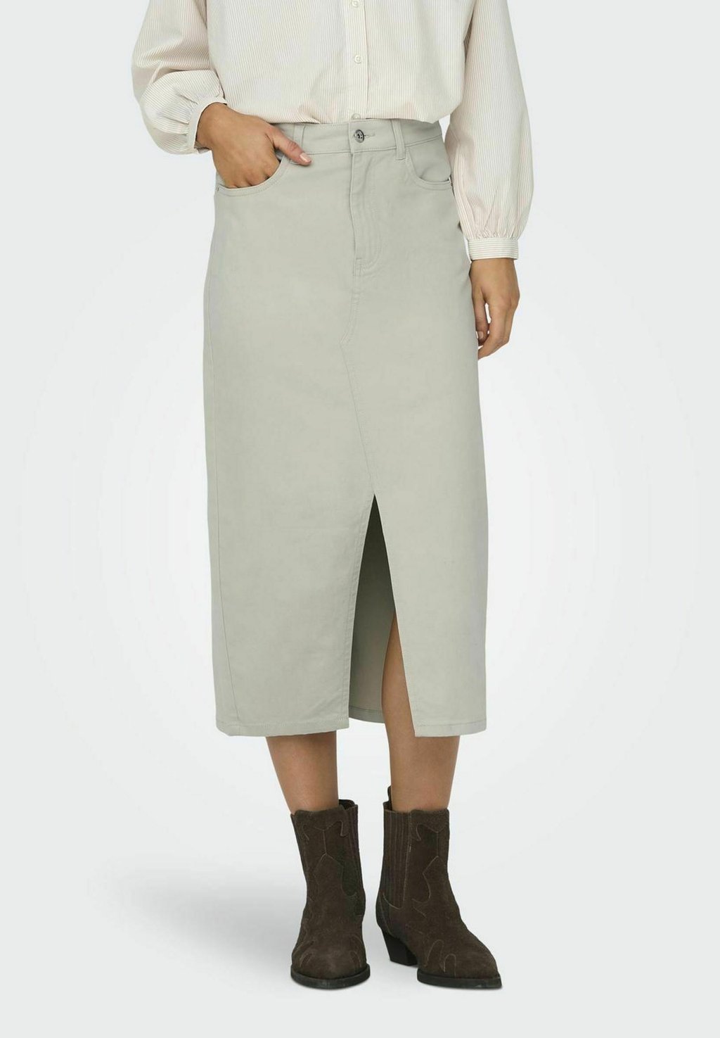 

Юбка-карандаш ONLLOLA SLIT SKIRT ONLY, серебристый