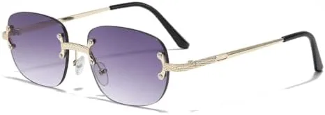 

Новые солнцезащитные очки 2025 года для женщин, летние, без оправы, овальные, розовые, женские солнцезащитные очки с защитой от УФ-излучения UV400 DSXLY, 3